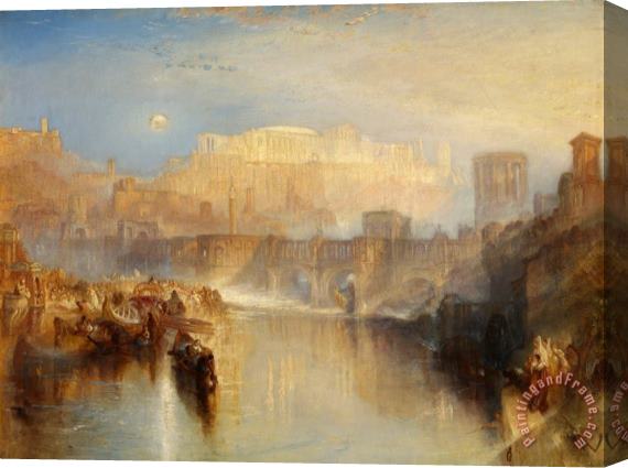 Joseph Mallord William Turner Ancient Rome; Agrippina Landing with The Ashes of Germanicus Stretched Canvas Painting / Canvas Art
