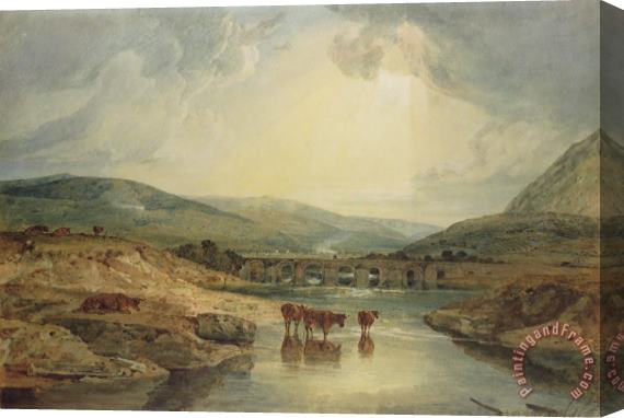 Joseph Mallord William Turner Bridge over the Usk Stretched Canvas Print / Canvas Art