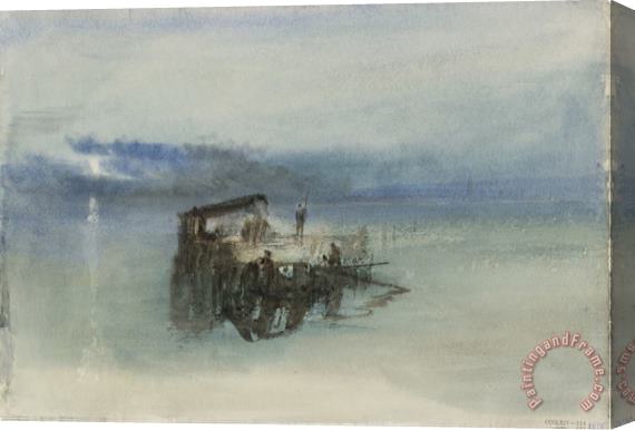 Joseph Mallord William Turner Fishermen on The Lagoon, Moonlight Stretched Canvas Print / Canvas Art