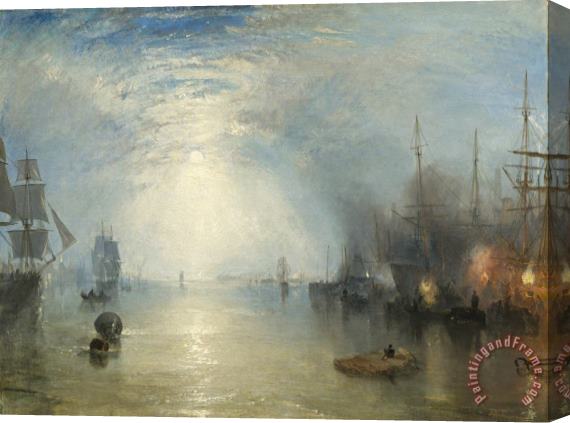 Joseph Mallord William Turner Keelman Heaving in Coals by Night Stretched Canvas Print / Canvas Art