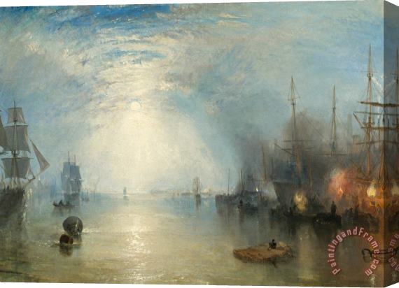 Joseph Mallord William Turner Keelmen Heaving In Coals By Moonlight Stretched Canvas Painting / Canvas Art