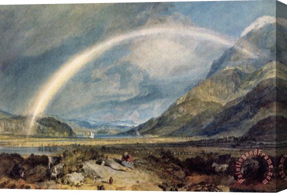 Joseph Mallord William Turner Kilchern Castle, with The Cruchan Ben Mountains, Scotland Noon Stretched Canvas Painting / Canvas Art