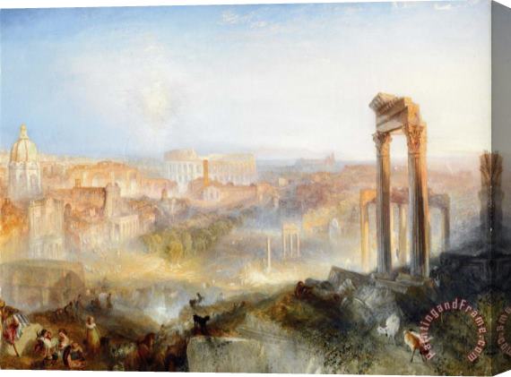 Joseph Mallord William Turner Modern Rome Campo Vaccino Stretched Canvas Painting / Canvas Art
