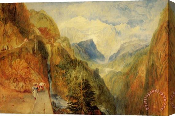 Joseph Mallord William Turner Mont Blanc From Fort Roch, Val D'aosta Stretched Canvas Painting / Canvas Art