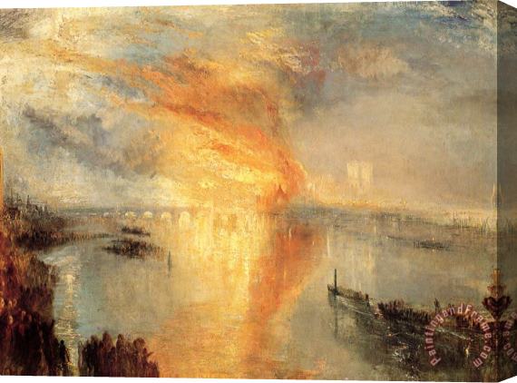 Joseph Mallord William Turner The Burning of The Houses of Parliament Stretched Canvas Painting / Canvas Art