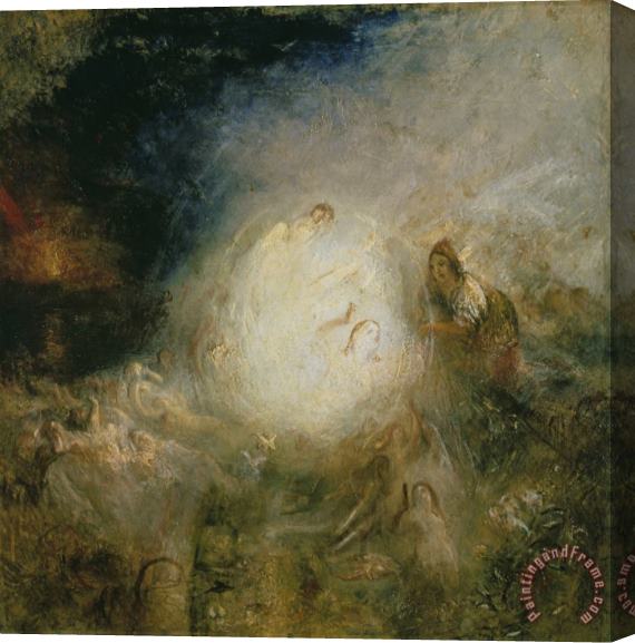 Joseph Mallord William Turner Undine Giving The Ring to Massaniello, Fisherman of Naples Stretched Canvas Painting / Canvas Art