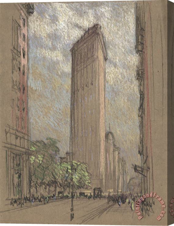 Joseph Pennell The Flatiron Building From Fifth Avenue And Twenty Seventh Street, New York City Stretched Canvas Painting / Canvas Art