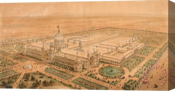 Joseph Reed The Exhibition Building Melbourne 1880, From The South East Showing The Main Hall Stretched Canvas Painting / Canvas Art