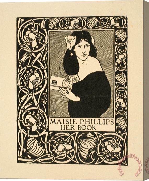 Joseph W. Simpson Maisie Phillips. Her Book Stretched Canvas Print / Canvas Art