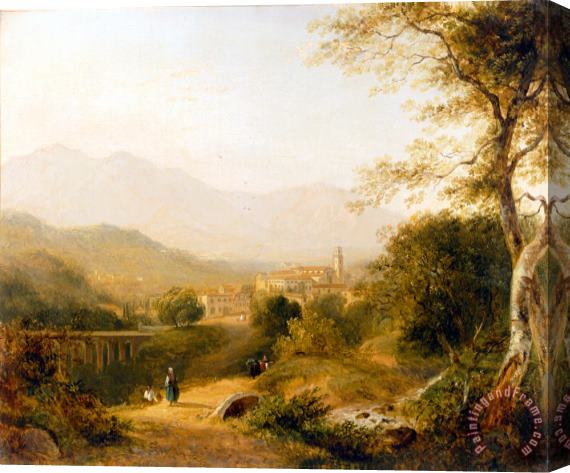 Joseph William Allen Italian Landscape Stretched Canvas Painting / Canvas Art