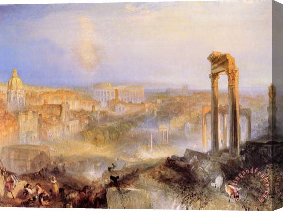 Joseph William Mallord Turner Modern Rome Campo Vacino Stretched Canvas Painting / Canvas Art