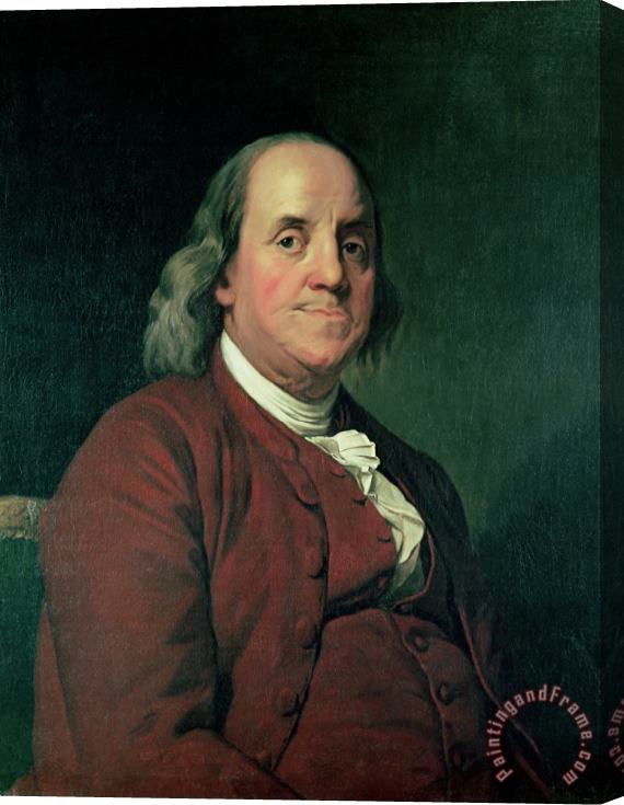 Joseph Wright of Derby Benjamin Franklin Stretched Canvas Painting / Canvas Art
