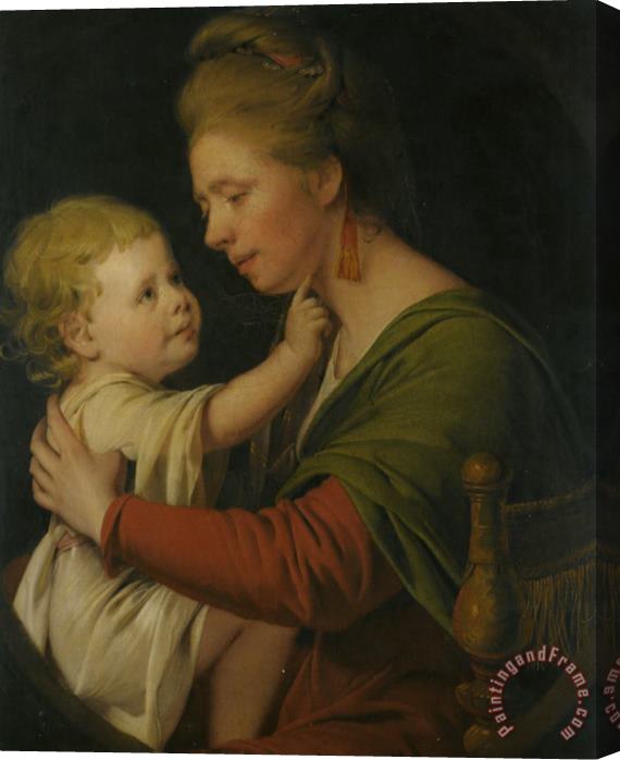 Joseph Wright of Derby Portrait of Jane Darwin And Her Son William Brown Darwin Stretched Canvas Painting / Canvas Art