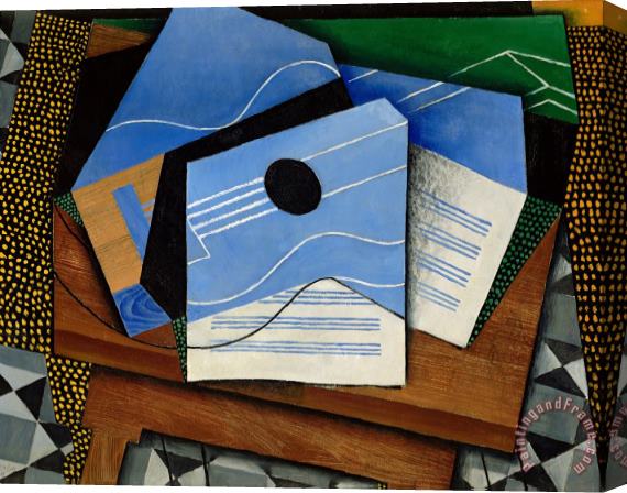Juan Gris Guitar on a Table Stretched Canvas Print / Canvas Art
