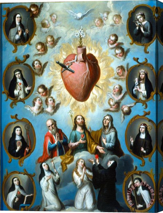 Juan Patricio Morlete Ruiz The Heart of Mary Stretched Canvas Painting / Canvas Art