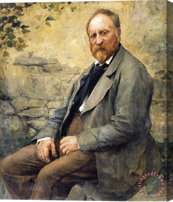 Jules Bastien Lepage Portrait of The Artist's Father Stretched Canvas Painting / Canvas Art