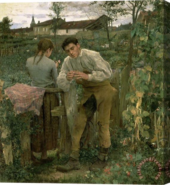 Jules Bastien Lepage Rural Love Stretched Canvas Painting / Canvas Art
