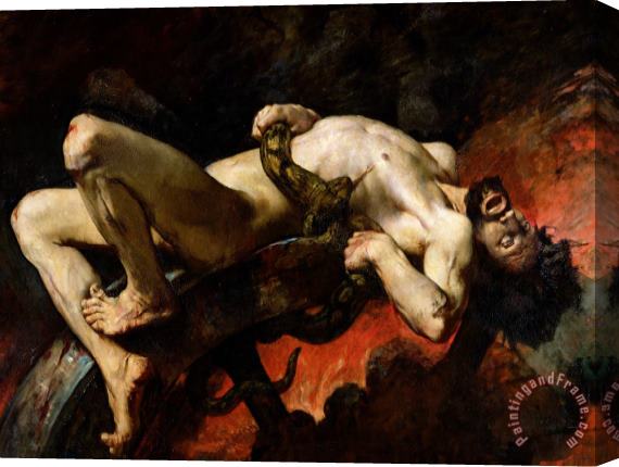 Jules Elie Delaunay Ixion Thrown into Hades Stretched Canvas Painting / Canvas Art