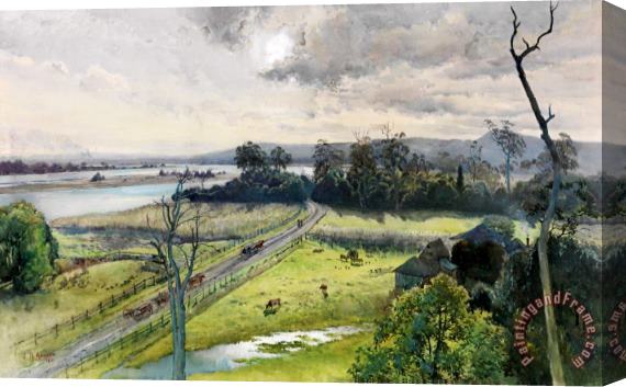 Julian Ashton Shoalhaven River, Junction with Broughton Creek, New South Wales Stretched Canvas Print / Canvas Art