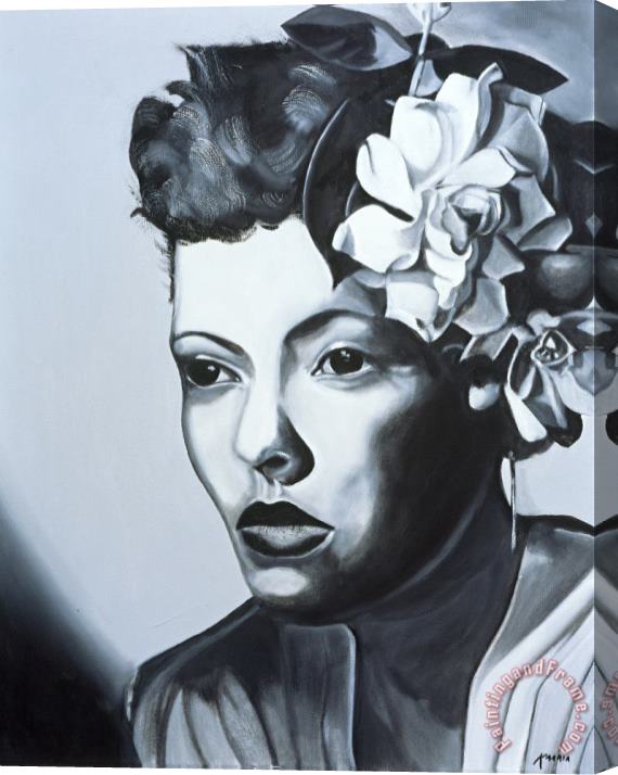 Kaaria Mucherera Billie Holiday Stretched Canvas Print / Canvas Art