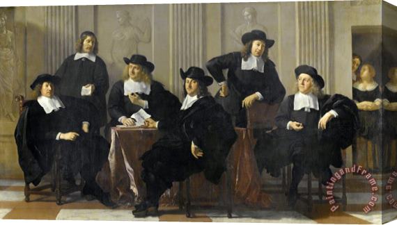 Karel Dujardin The Regents of The Spinhuis And Nieuwe Werkhuis, Amsterdam Stretched Canvas Print / Canvas Art