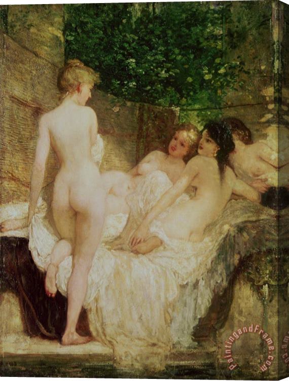 Karoly Lotz After the Bath Stretched Canvas Painting / Canvas Art