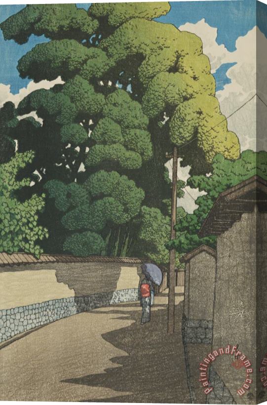 Kawase Hasui Summer Afternoon in Kanazawa (kanazawa Shimo Honda Cho), From The Series Souvenirs of Travels, Second Series (tabi Miyage, Dai Ni Shu) Stretched Canvas Print / Canvas Art