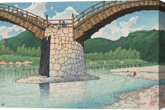 Kawase Hasui The Kintai Bridge (suwo Kintaibashi), From The Series Souvenirs of Travels, Third Series (tabi Miyage, Dai San Shu) Stretched Canvas Painting / Canvas Art