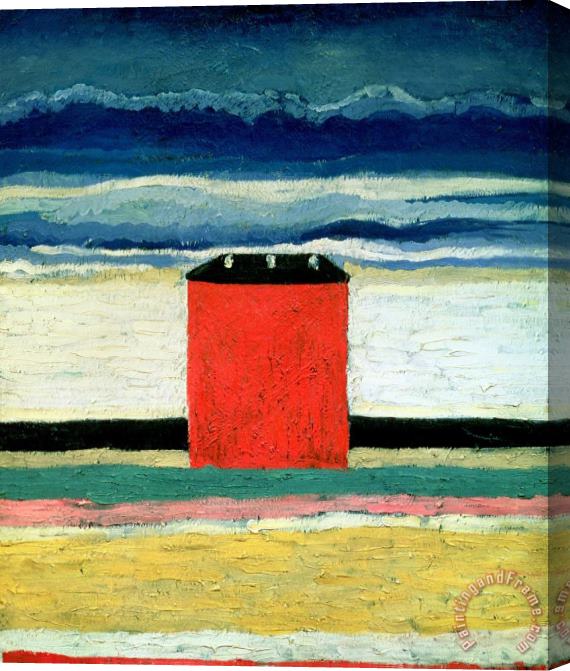 Kazimir Malevich Red House Stretched Canvas Print / Canvas Art