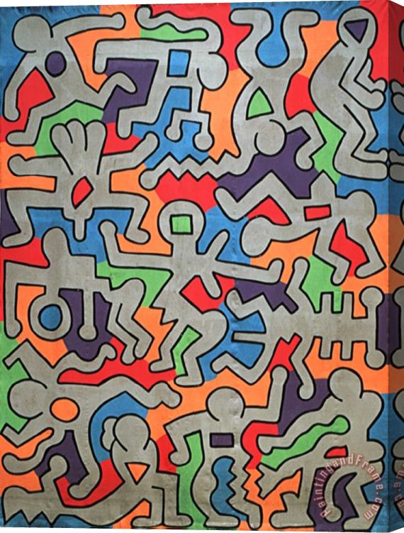 Keith Haring Palladium Stretched Canvas Painting / Canvas Art