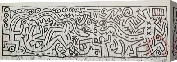 Keith Haring Pop Shop 6 Stretched Canvas Painting / Canvas Art