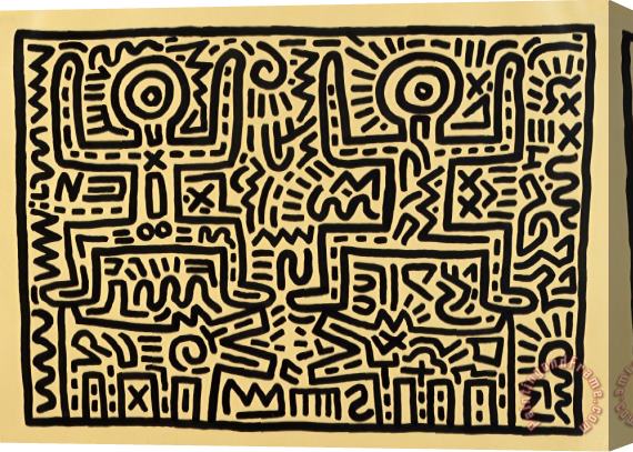 Keith Haring Pop Shop 7 Stretched Canvas Painting / Canvas Art