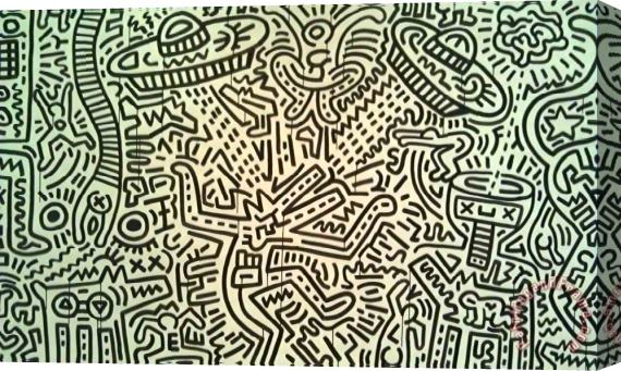 Keith Haring Pop Shop 8 Stretched Canvas Painting / Canvas Art