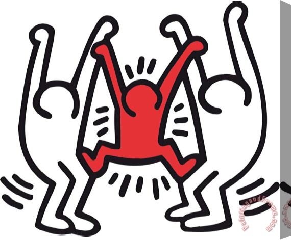 Keith Haring Pop Shop Family II Stretched Canvas Painting / Canvas Art