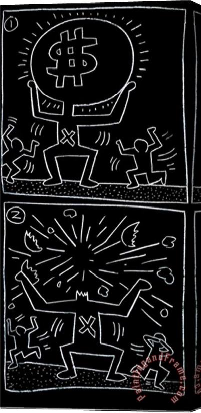 Keith Haring Untitled 1984 Stretched Canvas Painting / Canvas Art
