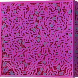 1984 Canvas Prints - Untitled June 1 1984 by Keith Haring