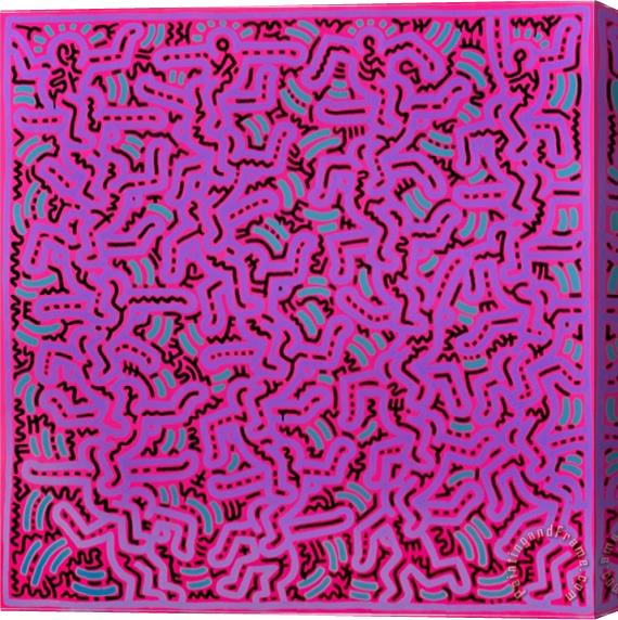 Keith Haring Untitled June 1 1984 Stretched Canvas Painting / Canvas Art