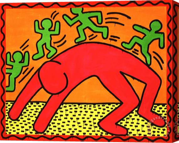 Keith Haring Untitled October 7 1982 Stretched Canvas Print / Canvas Art