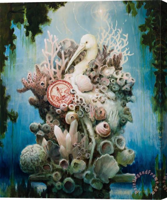 Kevin Sloan Sculpture at The Bottom of The Sea, 2020 Stretched Canvas Print / Canvas Art
