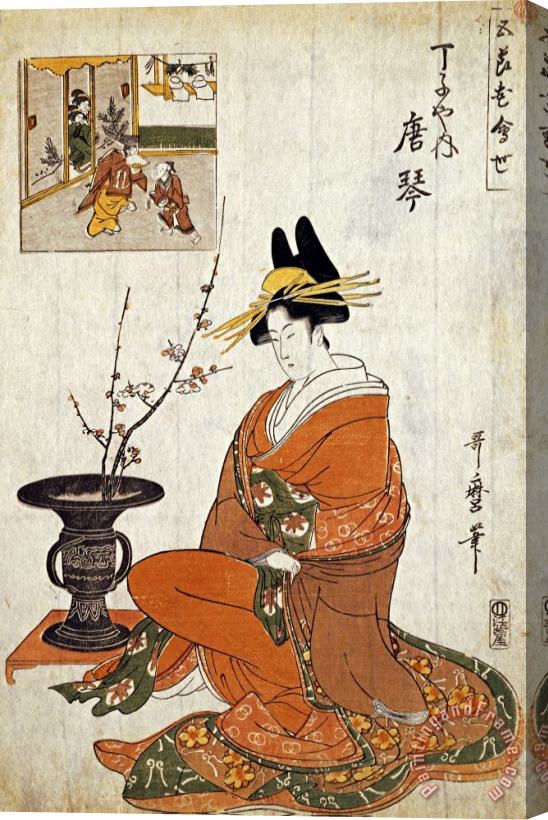 Kitagawa Utamaro The Courtesan Karakoto Stretched Canvas Painting / Canvas Art