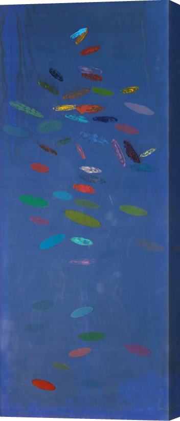 Larry Poons Bo Jangle Stretched Canvas Print / Canvas Art
