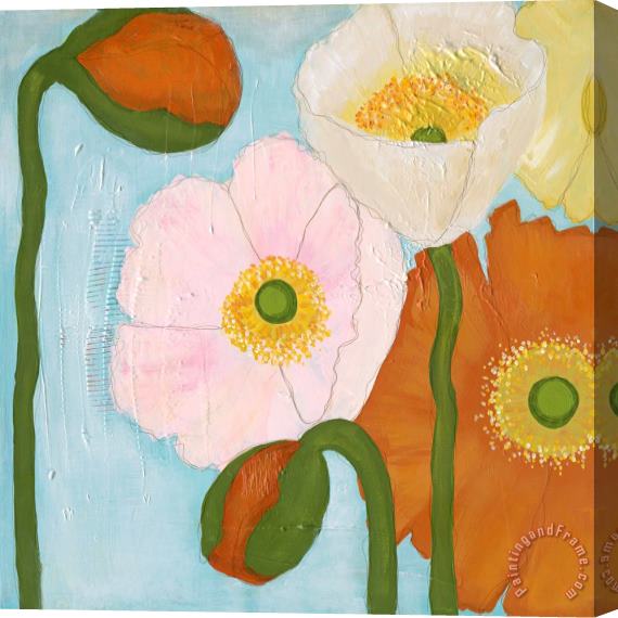 Laura Gunn Poppy Bouquet II Stretched Canvas Painting / Canvas Art
