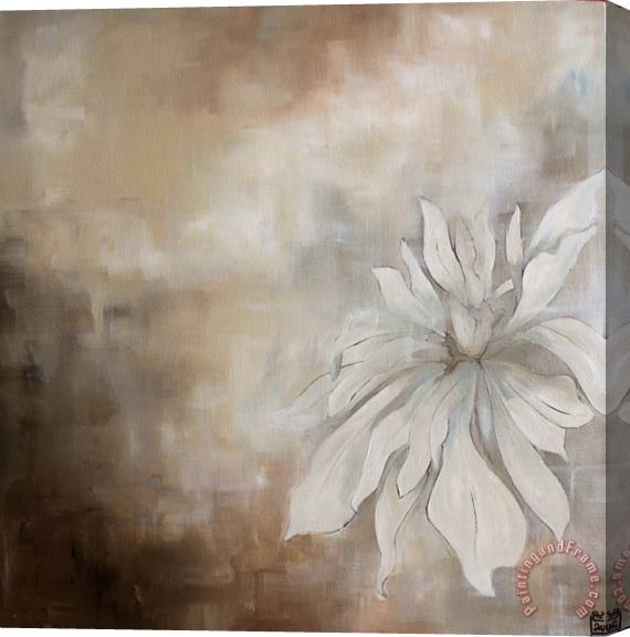 laurie maitland White Flowers II Stretched Canvas Painting / Canvas Art