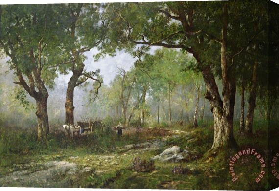 Leon Richet The Forest of Fontainebleau Stretched Canvas Painting / Canvas Art