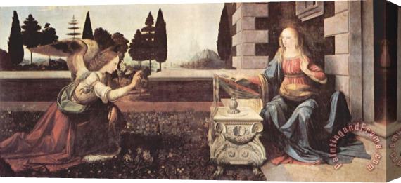 Leonardo da Vinci Annunciation Stretched Canvas Painting / Canvas Art