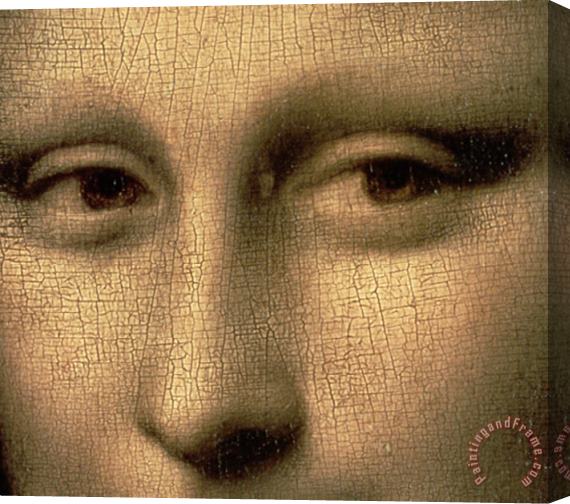 Leonardo da Vinci Mona Lisa Detail Stretched Canvas Painting / Canvas Art