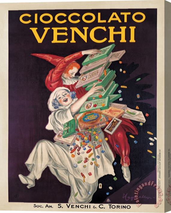 Leonetto Cappiello Cioccolato Venchi Stretched Canvas Print / Canvas Art