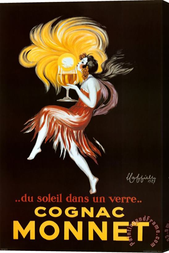 Leonetto Cappiello Cognac Monnet Vintage Ad Art Print Poster Stretched Canvas Painting / Canvas Art