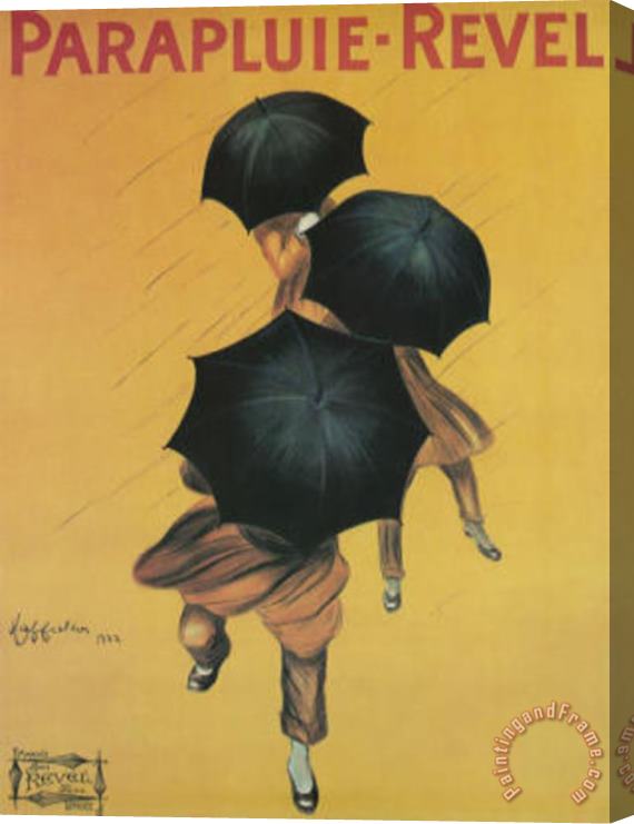 Leonetto Cappiello Parapluie Revel Art Poster Print Stretched Canvas Painting / Canvas Art