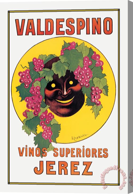 Leonetto Cappiello Valdespino Smiling Mask Stretched Canvas Painting / Canvas Art